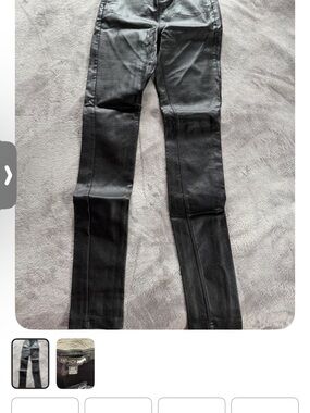 Fashion Nova Black Faux Leather Skinny Jeans